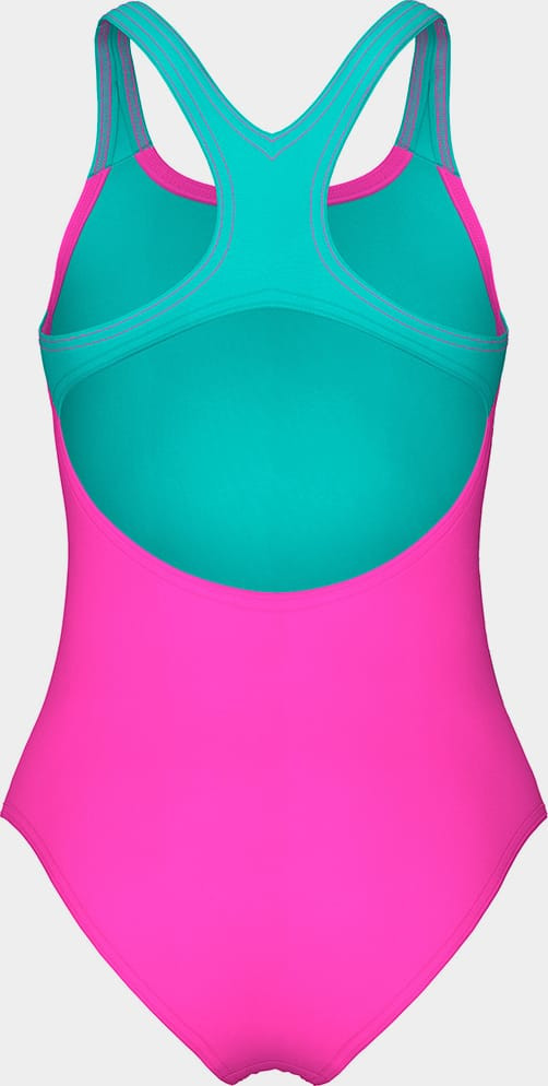 Купальник закритий для дівчат Arena LINES SWIMSUIT SWIM PRO BACK L рожевий, бірюзовий 116 см 003550-980