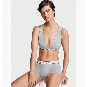 Нижня Білизна Victoria'S Secret Cotton Wireless Lounge Bra Grey 11199398-Gry L 11199398-GRY
