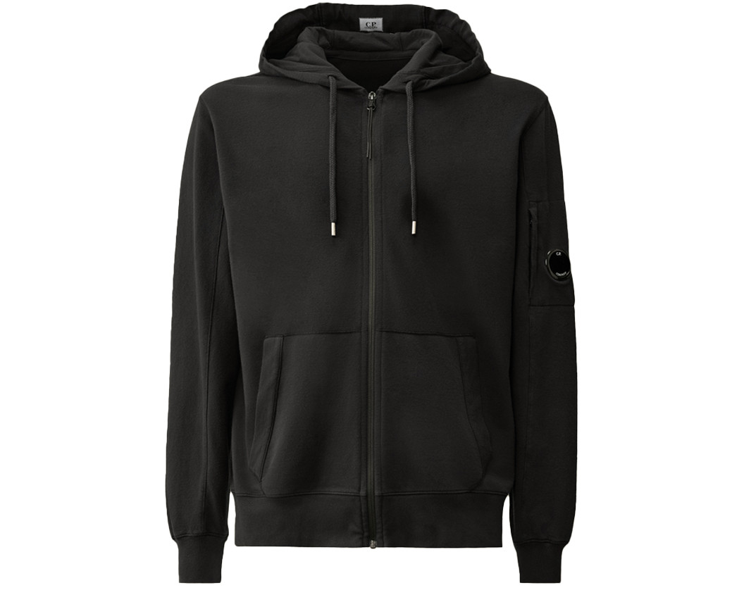Худі C.P Company Light Fleece Zipped Hoodie Black 17CMSS057A-002246G-999