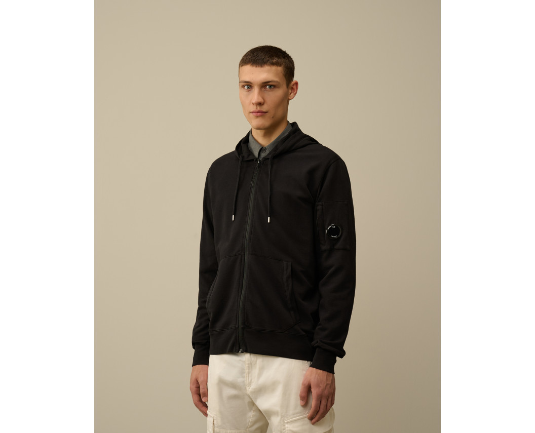 Худі C.P Company Light Fleece Zipped Hoodie Black 17CMSS057A-002246G-999