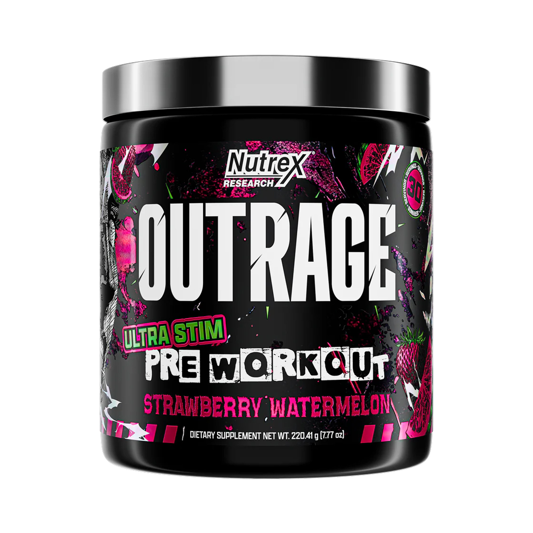 Порошок Nutrex Outrage High‑Stim Pre‑Workout - 30 servings Strawberry Watermelon 2023-10-6535