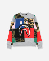 Джемпер A BATHING APE PATCHWORK SHARK WIDE CREW SWEAT 1G30113003