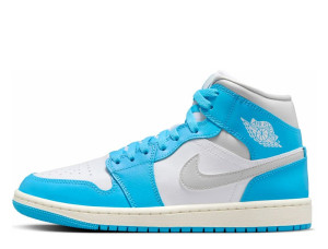 Кросівки Jordan 1 Mid Dark Powder Blue White Sail Neutral Grey (W) BQ6472-400