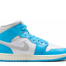 Кросівки Jordan 1 Mid Dark Powder Blue White Sail Neutral Grey (W) BQ6472-400