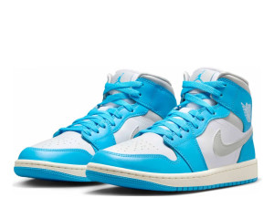 Кросівки Jordan 1 Mid Dark Powder Blue White Sail Neutral Grey (W) BQ6472-400