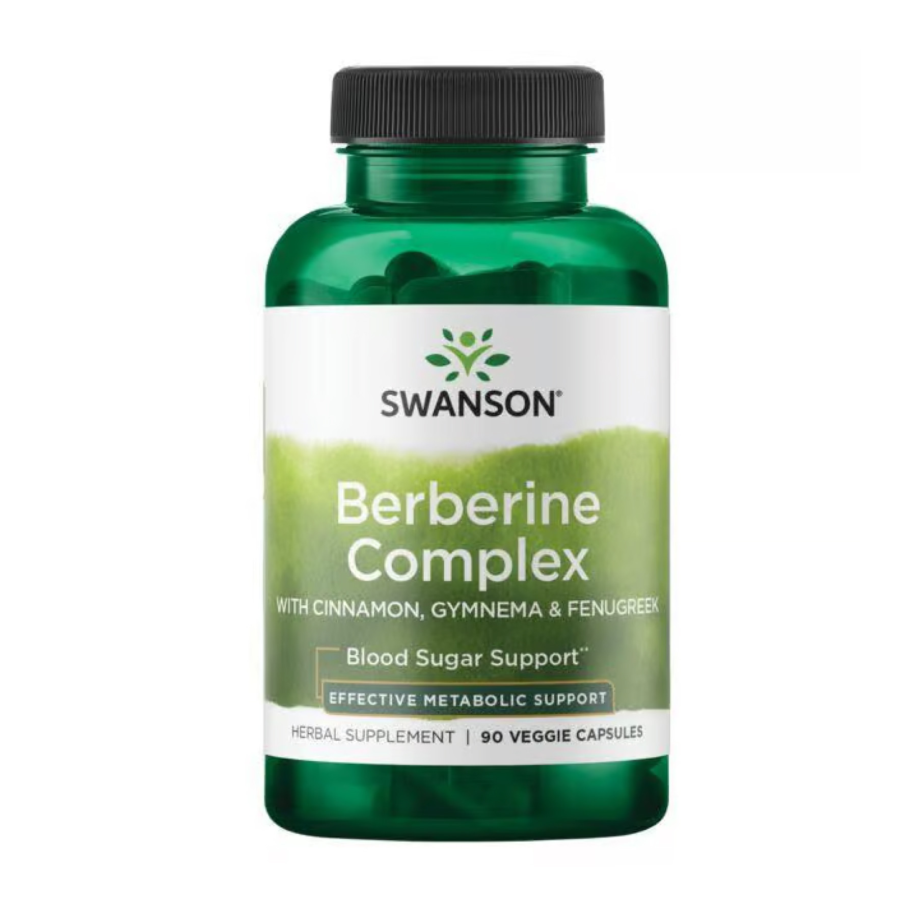 Капсули Swanson Berberine Complex with Cinnamon Gymnema & Fenugreek - 90 vcaps 100-43-8395755-20