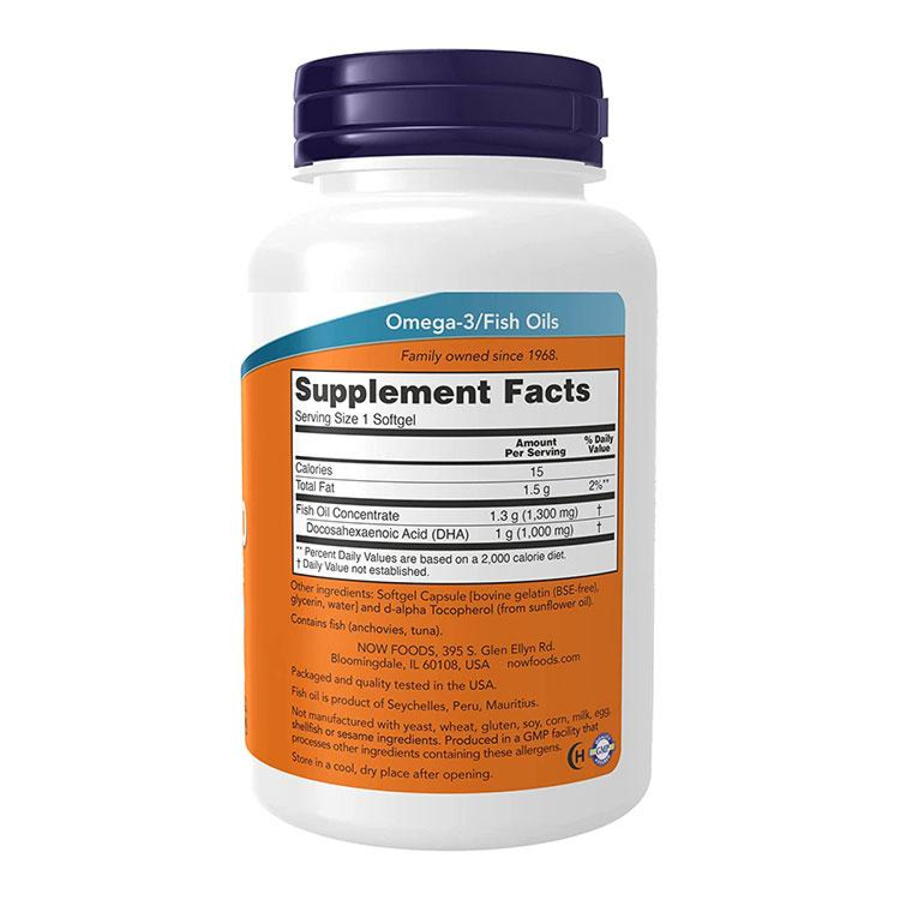 Софт гелеві капсули Now Foods DHA-1000 Brain Support - 90 softgels 2023-10-4598