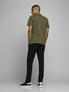 Поло JJEBASIC POLO SS NOOS 12136516 Olive Night Jack&Jones M Хакі 12136516OLIVENIGHT