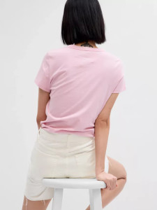 Футболка V-GAP SS CLSC TEE 268820-72 GAP S Розовий 268820-72