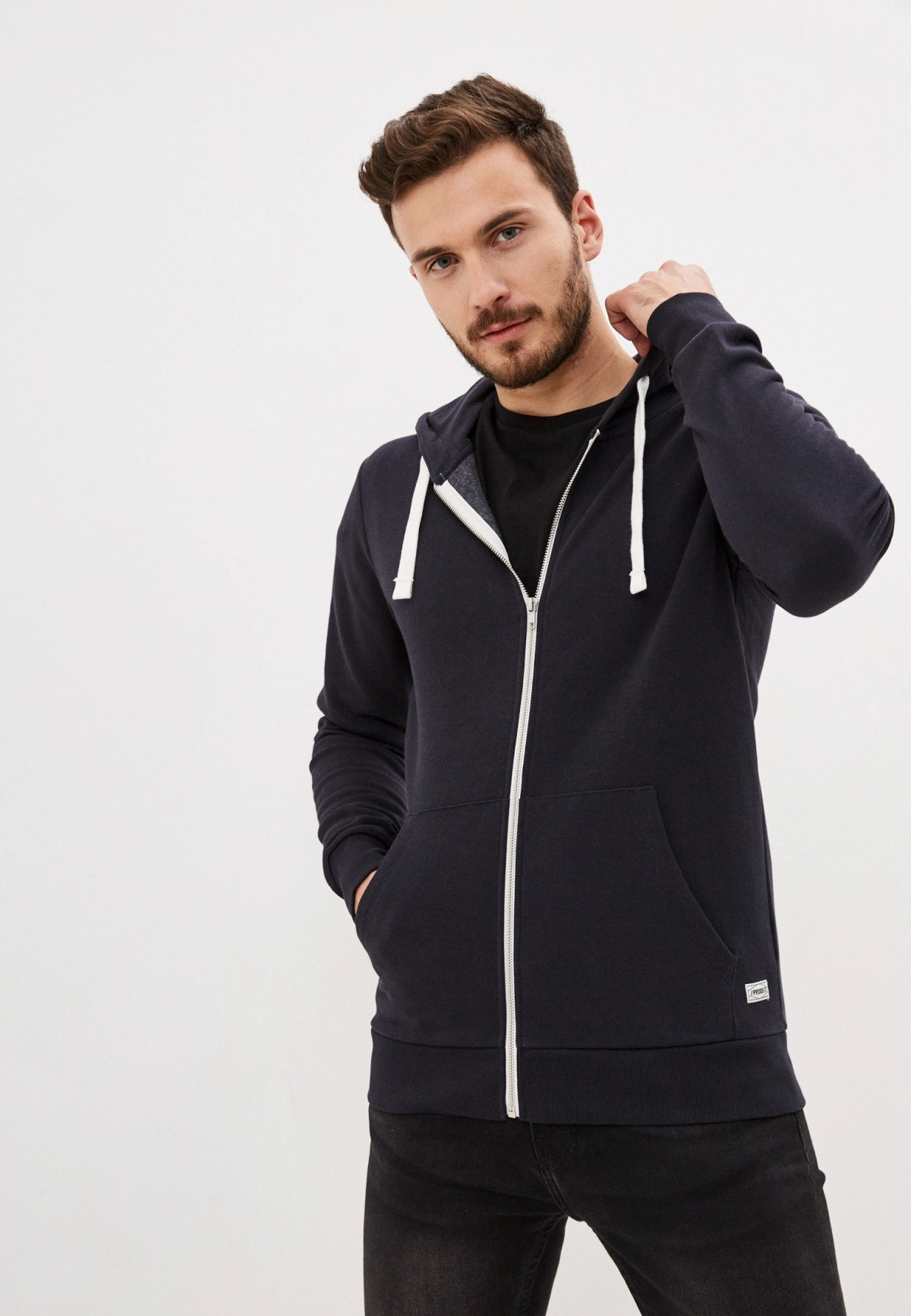 Толстовка PKTGMS BASIC SWEAT CARDIGAN 12116082-Black Jack&Jones XL Чорний 12116082-Black