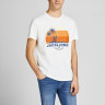 Футболка JJPALM TEE SS 12200243-Cloud Dancer-Fit:Standard Fit Jack&Jones L Білий 12200243-CLOUD DANCER-FIT