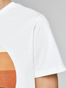 Футболка JJPALM TEE SS 12200243-Cloud Dancer-Fit:Standard Fit Jack&Jones L Білий 12200243-CLOUD DANCER-FIT