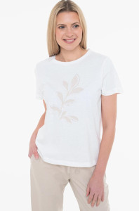 Футболка T-SHIRT WITH A PRINT 1040544-10315 Tom Tailor L Білий 1040544-10315