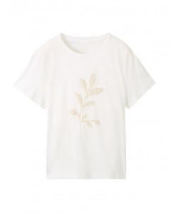 Футболка T-SHIRT WITH A PRINT 1040544-10315 Tom Tailor L Білий 1040544-10315