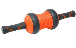 Ролик для пресу та масажу AB WHEEL помаранчевий, чорний 12см LS9035