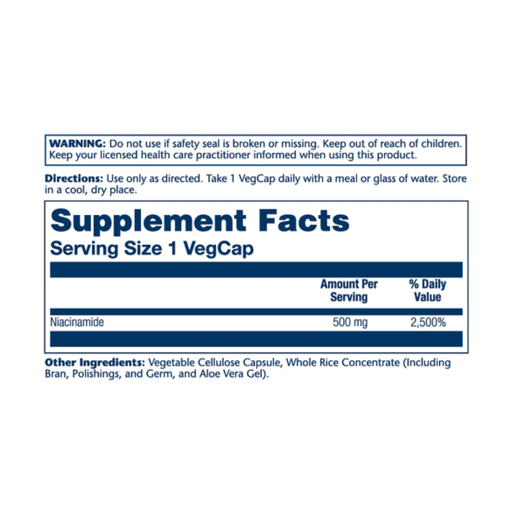 Капсули Solaray Niacinamide 500mg - 100 vcaps 2023-10-2133