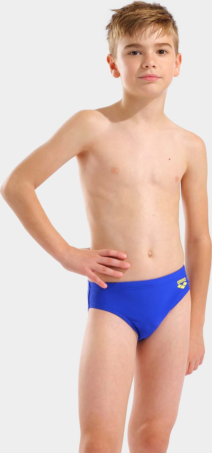 Плавки сліпи для хлопчиків Arena TALES SWIM BRIEFS синій, жовтий 140 см 009086-802