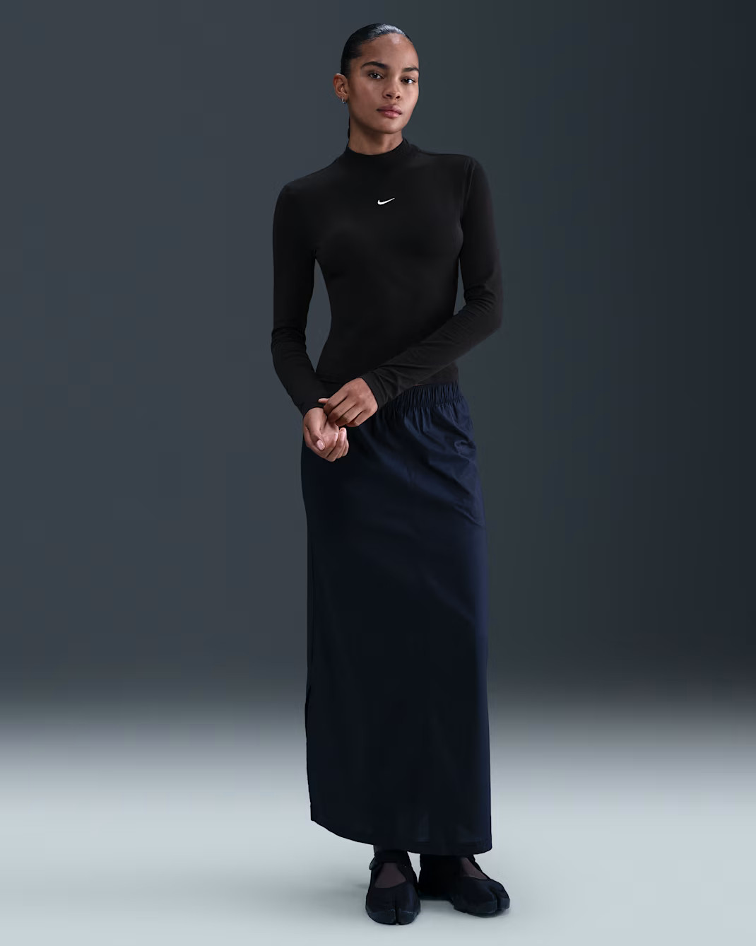 Футболка Nike W NSW CHLL KNT MOCK TEE HV5027-011