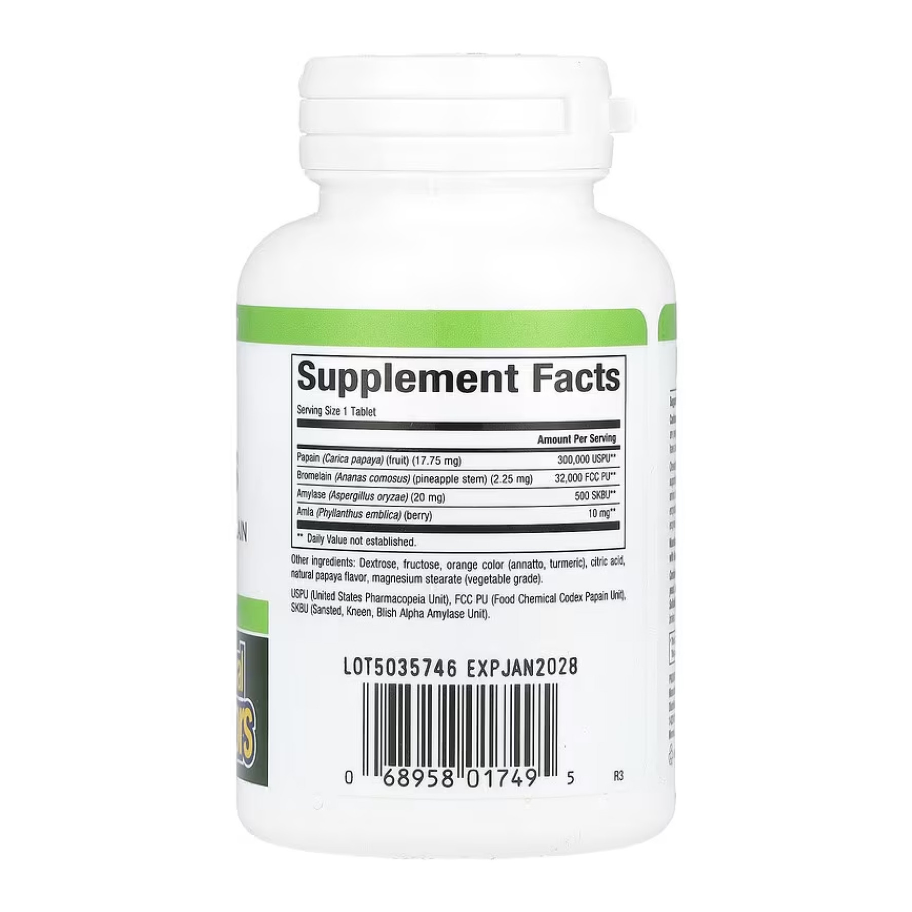 Таблетки Natural Factors Papaya Enzymes - 120 tabs 2023-10-4702