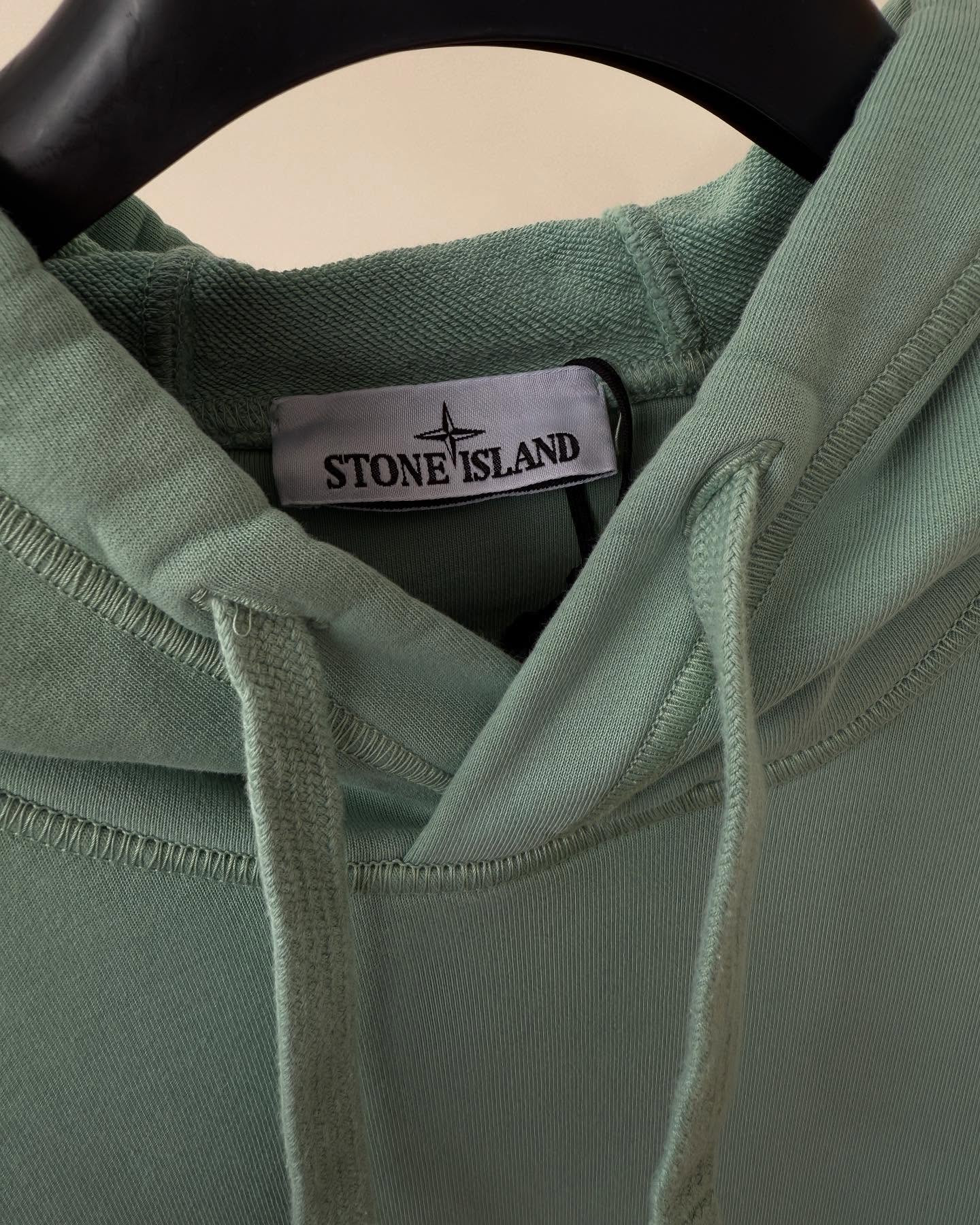 Худі Stone Island Garment Dyed Popover Hoodie 'Light Green' 801564151 V0052