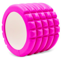 Ролер масажний циліндр 10см Grid Roller Mini Zelart FI-5716-F, Цвет Розовый, Размер (Европа) - 1SIZE FI-5716-F