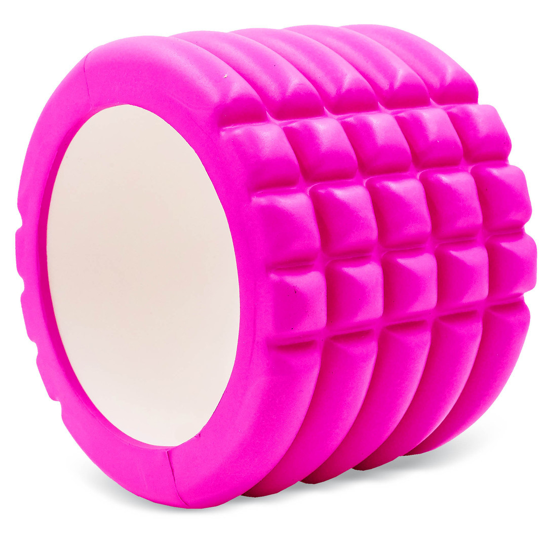 Ролер масажний циліндр 10см Grid Roller Mini Zelart FI-5716-F, Цвет Розовый, Размер (Европа) - 1SIZE FI-5716-F