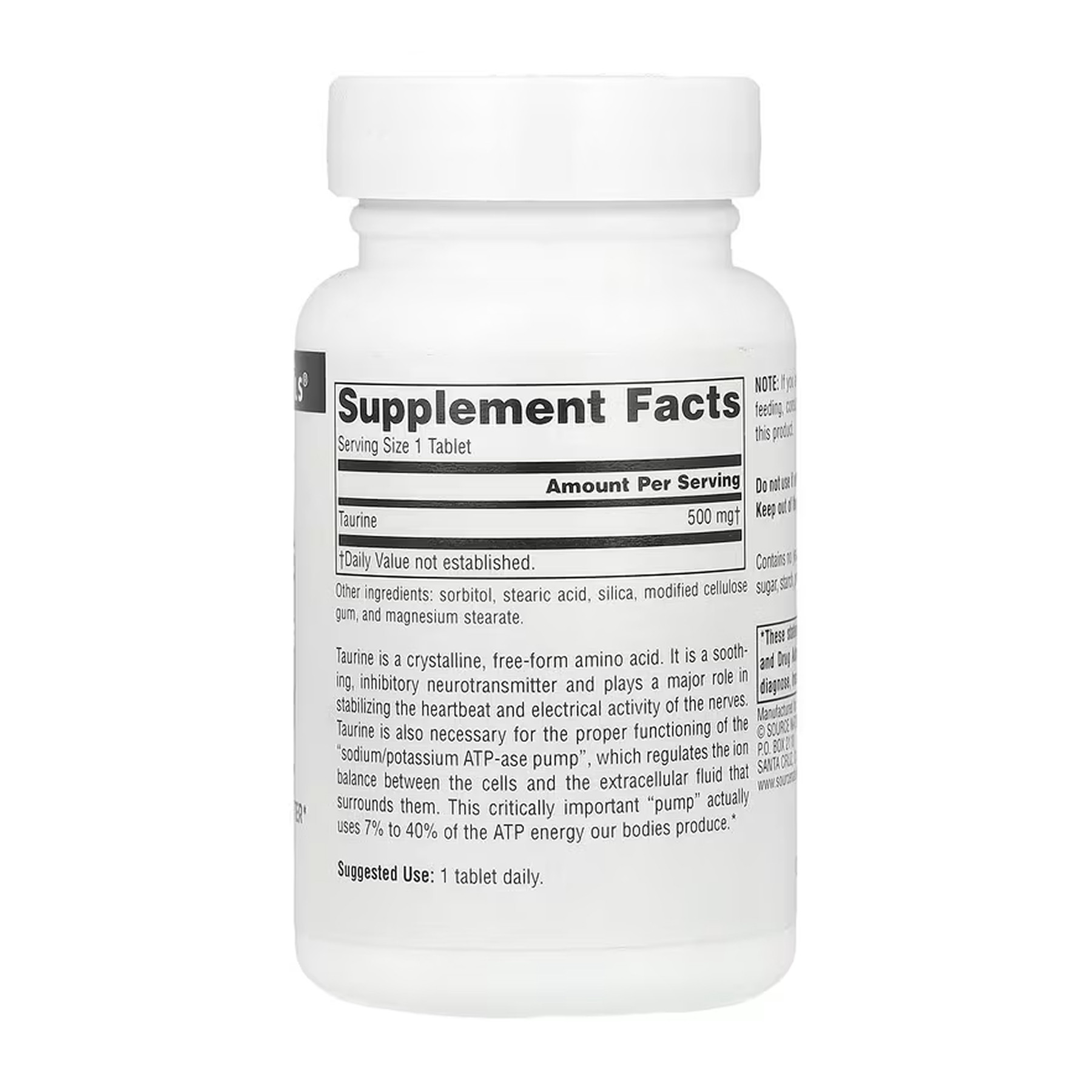 Таблетки Source Naturals Taurine 500 mg - 60 tabs 2023-10-6145