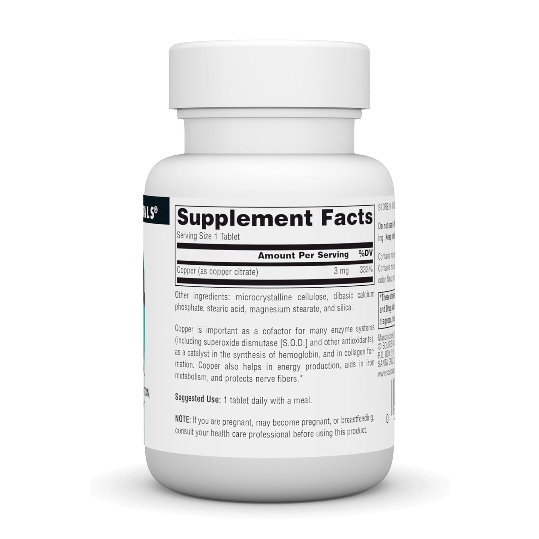 Капсули Source Naturals Copper 3mg - 60 caps 2023-10-5896