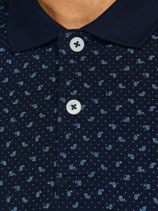 Поло JJEJACK DETAIL POLO SS NOOS 12201315-Navy Blazer-AOP:Full Body Jack&Jones L Темно-синій 12201315-NAVY BLAZER-AOP: