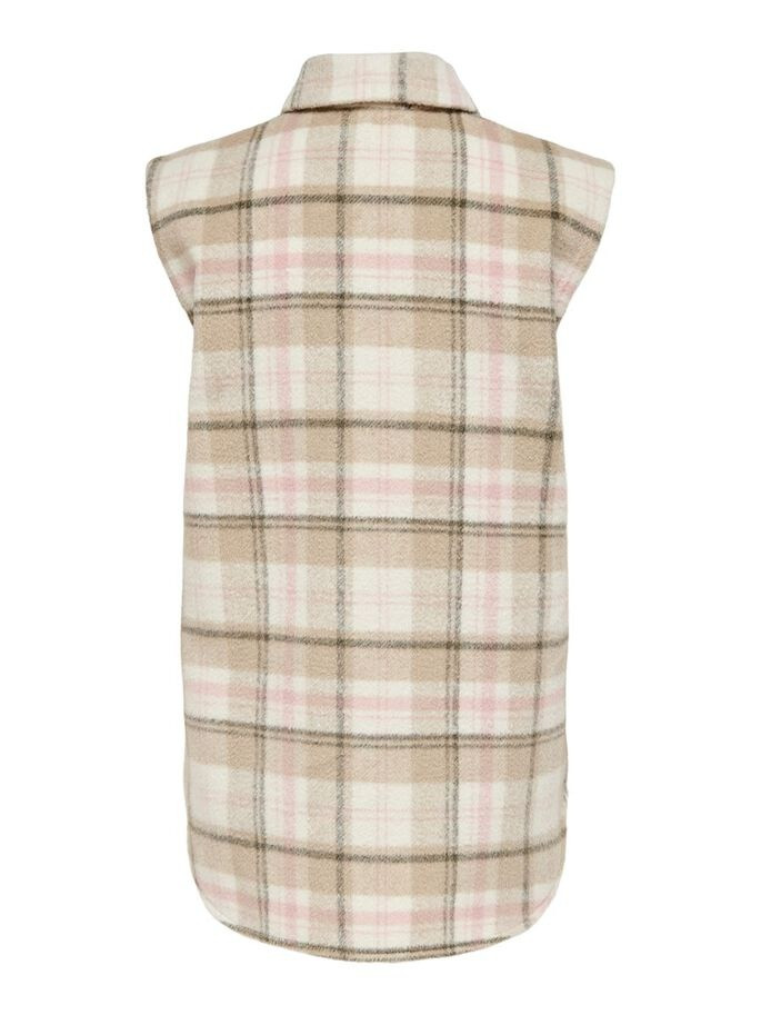 Жилетка ONLLIPPA CHECKED VEST WVN 15233905 Cloud Dancer ONLY L Бежевий 15233905CloudDancer