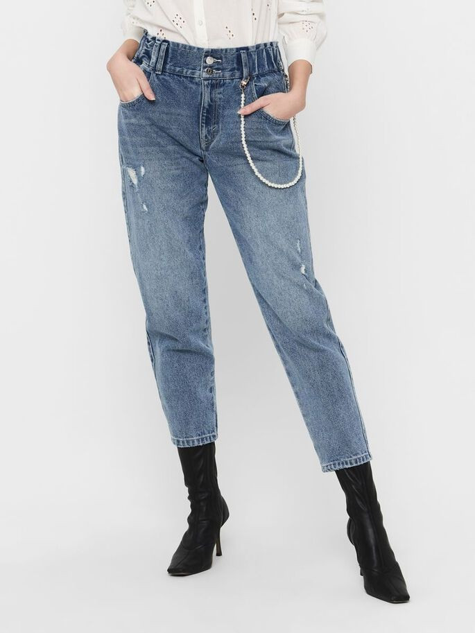 Джинси ONLLU LIFE HW MB CARROT DNM JEANS DOT 15223500 Medium Blue Denim ONLY 26/32 Блакитний 15223500MediumBlueDen