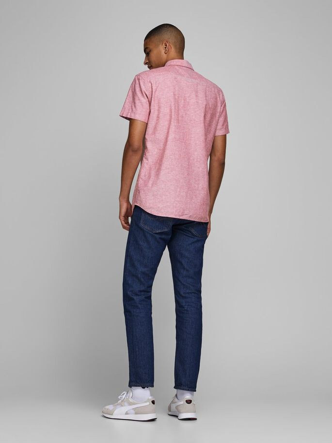 Сорочка JJESUMMER SHIRT SlimFIT 12163857 Rio Red Jack&Jones M Розовий 12163857RioRed