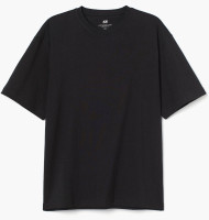Футболка унісекс H&M Loose Fit T-Shirt Black 608945008 L 608945008