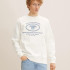 Толстовка printed crewneck sweater 1032929-10332 Tom Tailor L Білий 1032929-10332