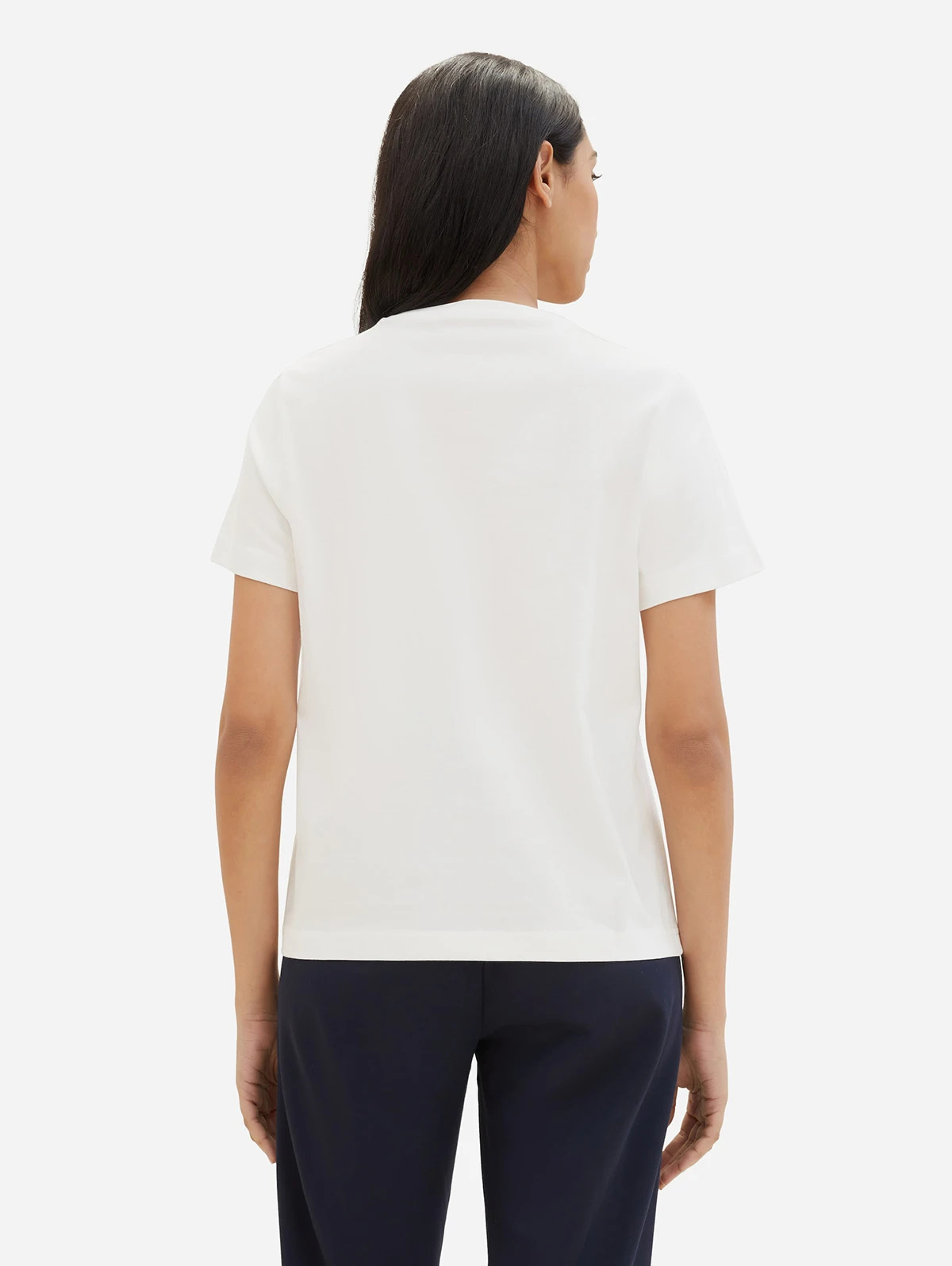 Футболка T-SHIRT WITH A PRINT 1040544-10357 Tom Tailor L Білий 1040544-10357