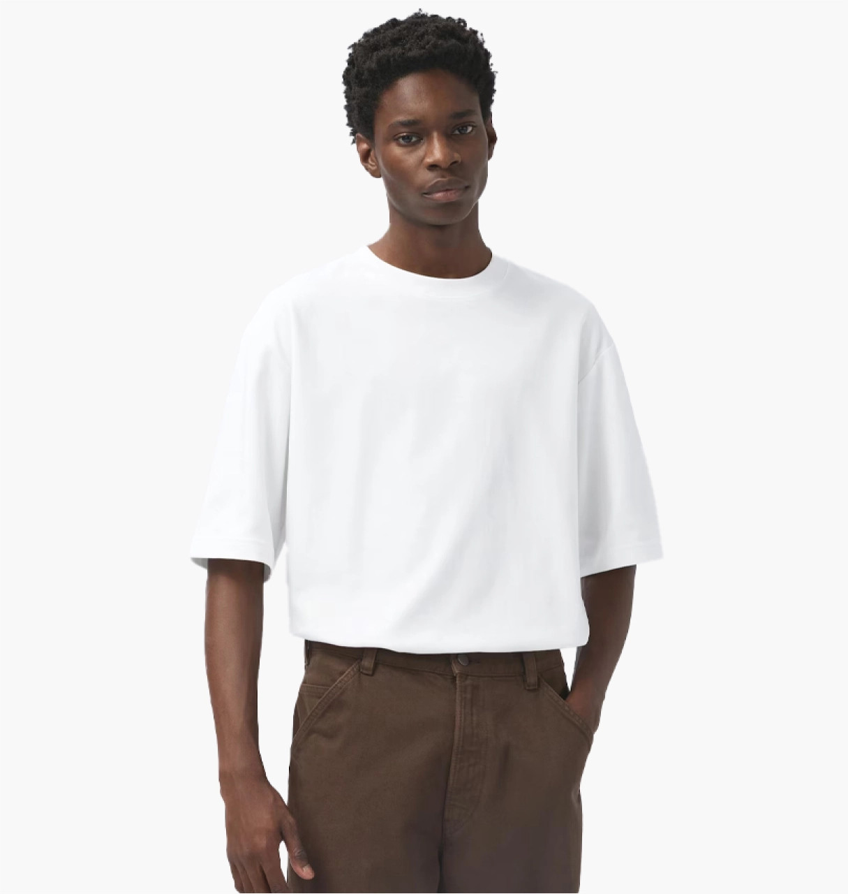 Футболка унісекс Uniqlo Airism Cotton Oversized Crew Neck Half-Sleeve T-Shirt White 465185-00 L 465185-00