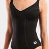 Купальник закритий для жінок Arena CLIP BACK SWIMSUIT SOLID B чорний, білий Жін 40 010651-510