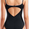 Купальник закритий для жінок Arena CLIP BACK SWIMSUIT SOLID B чорний, білий Жін 40 010651-510