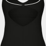 Купальник закритий для жінок Arena CLIP BACK SWIMSUIT SOLID B чорний, білий Жін 40 010651-510