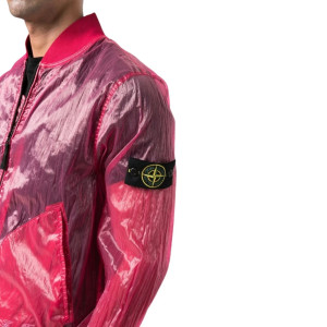 Куртка STONE ISLAND Semi-transparent nylon bomber jacket pink 7615433Q2 .V0087