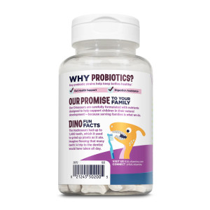 Таблетки KAL Dino-Dophilus™ Kids Probiotic - 60 chewables Black Cherry 2023-10-4416