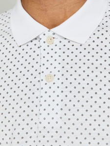 Поло JJEJACK DETAIL POLO SS NOOS 12201315-White-AOP:Full Body Jack&Jones S Білий 12201315-WHITE-AOP:FULL B