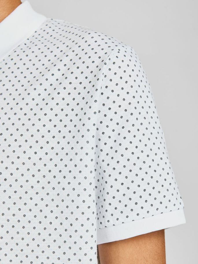 Поло JJEJACK DETAIL POLO SS NOOS 12201315-White-AOP:Full Body Jack&Jones S Білий 12201315-WHITE-AOP:FULL B