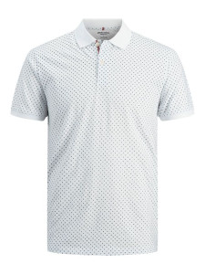Поло JJEJACK DETAIL POLO SS NOOS 12201315-White-AOP:Full Body Jack&Jones S Білий 12201315-WHITE-AOP:FULL B