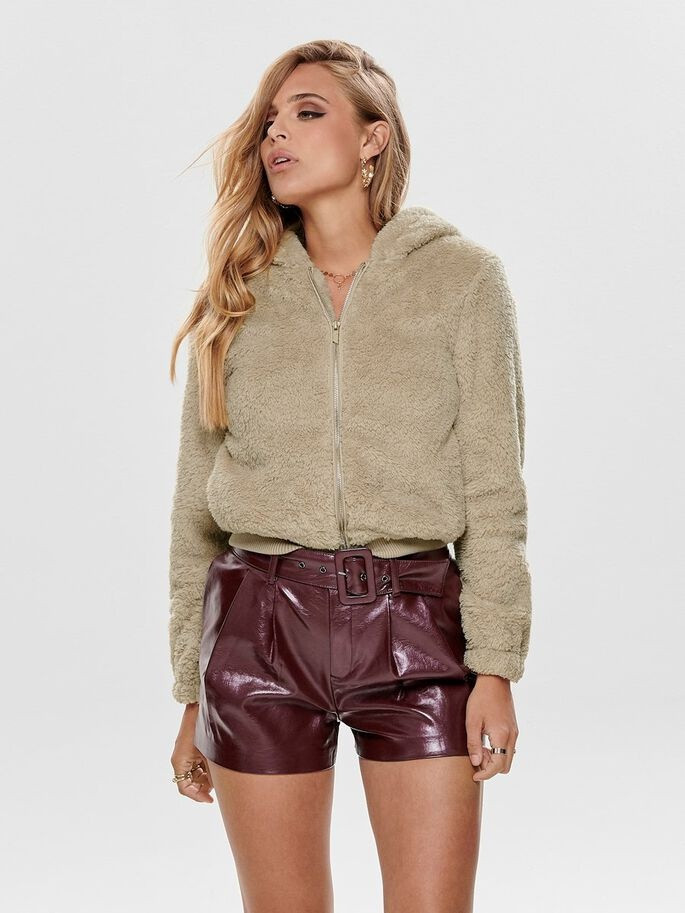 Куртка ONLANNA CONTACT SHERPA JACKET OTW 15183166-Cuban Sand ONLY S Бежевий 15183166-Cuban Sand