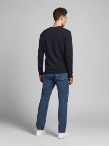 Пуловер JJEBASIC KNIT CREW NECK NOOS 12137190-Navy Blazer Jack&Jones S Темно-синій 12137190-NAVY BLAZER