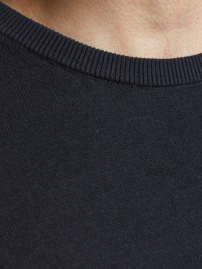 Пуловер JJEBASIC KNIT CREW NECK NOOS 12137190-Navy Blazer Jack&Jones S Темно-синій 12137190-Navy Blazer