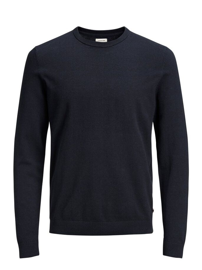 Пуловер JJEBASIC KNIT CREW NECK NOOS 12137190-Navy Blazer Jack&Jones S Темно-синій 12137190-Navy Blazer