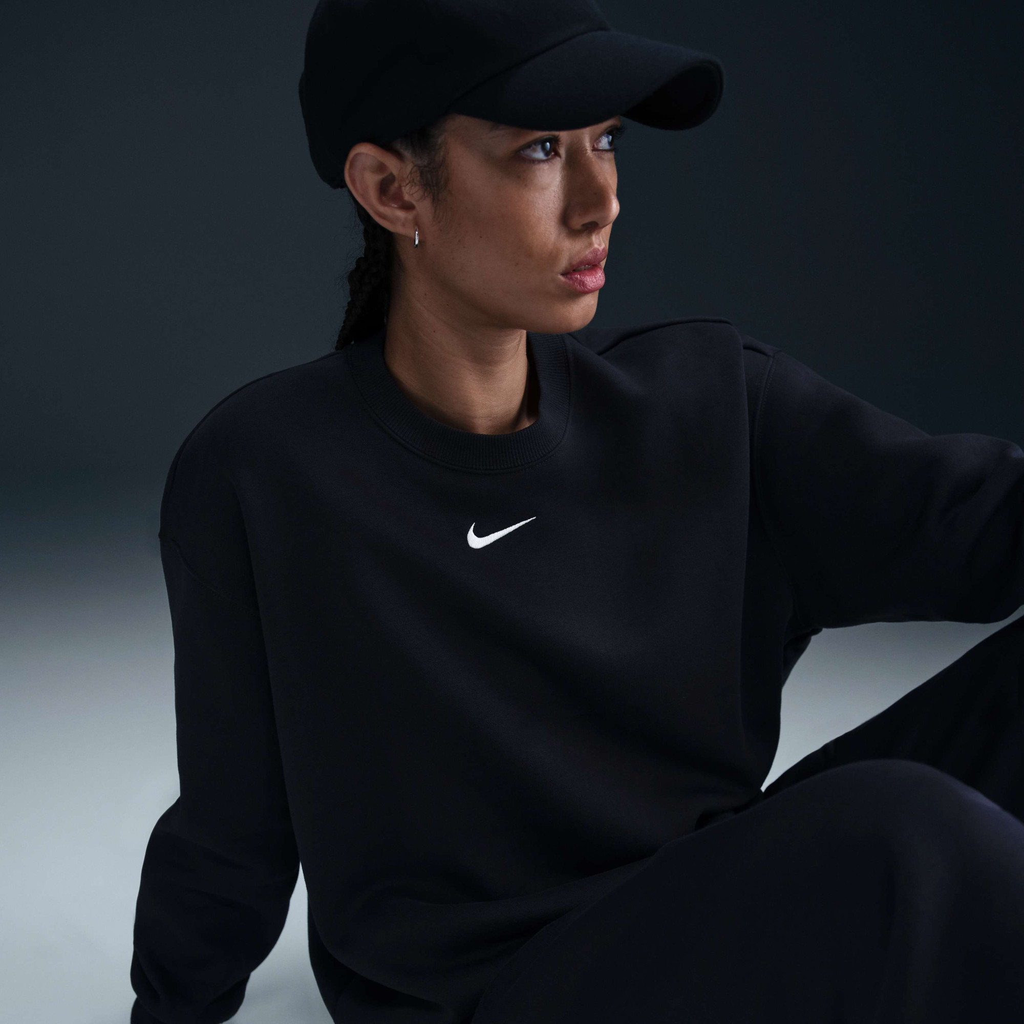 Світшот жіночий Nike Sportswear Phoenix Oversized Crew Black FZ4270-010