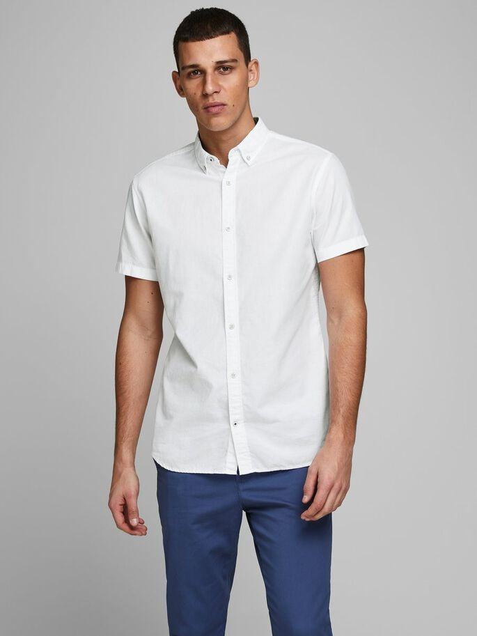 Сорочка JJESUMMER SHIRT SlimFIT 12163857 White Jack&Jones M Білий 12163857White